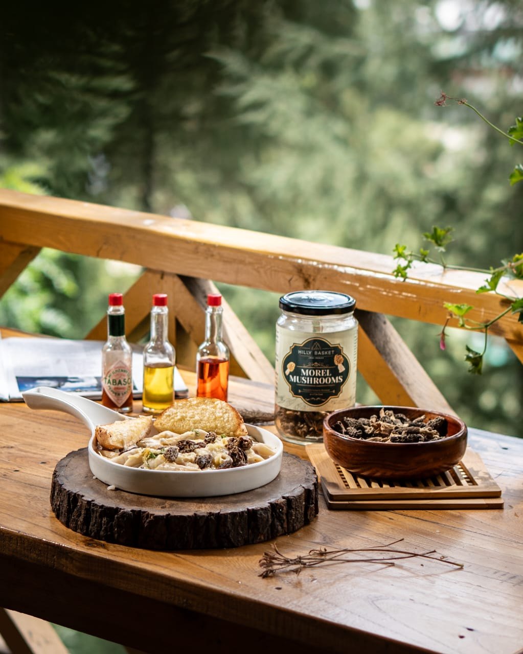 Hilly Basket morel mushrooms in a Himalayan setting